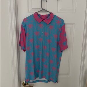 Chubbies Tropical Pink and Blue Polo
